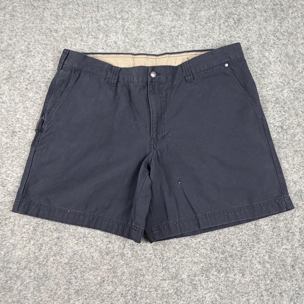 Columbia Canvas Cargo Shorts Mens 40 Navy‎ Blue Outdoors Hikinh Utility Workwear